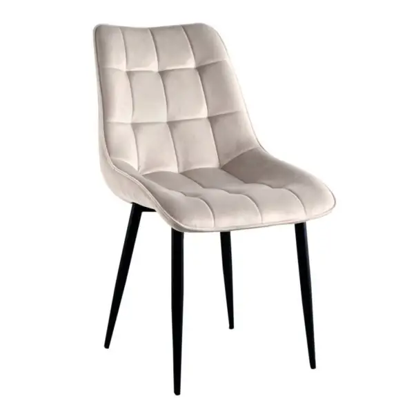 Krzesło tapicerowane beżowy nogi czarny J262-1